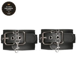 The Fetish Organic Leather Cuffs Hakiki Deri Fetiş Kelepçe Siyah