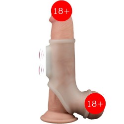 Lovetoy Vibrating Silk Knights Ring with Scrotum Sleeve Penis Kılıfı LV343115