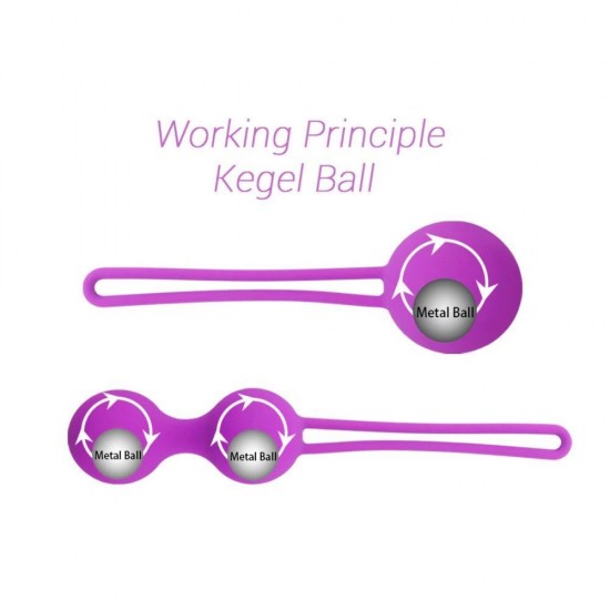 Kegel Benwa Ball Medikal Silikon Metal Jiggle Kegel Top-Mor