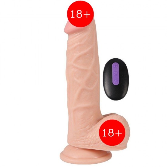 Dildo Series Hans 21 cm 20 Modlu Titreşimli Uzaktan Kumandalı Realistik Vibratör