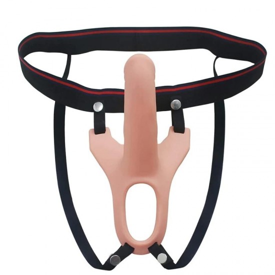 Aphrodisia Hollow Strap-On 17 cm İçi Boş Belden Bağlamalı Kemerli Penis-Ten