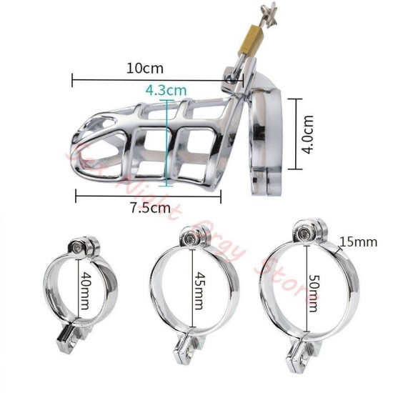 Master Male Chastity Metal Spider Cock Cage Penis Kilidi 45 mm