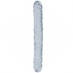 Doc Johnson Crystal Jellies Jr. Double Dong Dildo Şeffaf Jel Doku 44.5 cm Penis