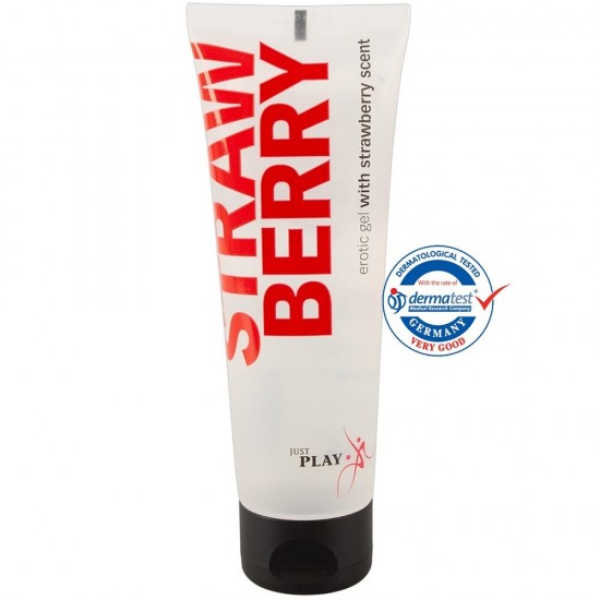 Just Play Strawberry Erotic Gel 80 ml. Aromalı Kayganlaştırıcı Jel