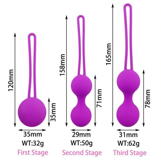 Kegel Benwa Ball Medikal Silikon Metal Jiggle Kegel Top-Mor