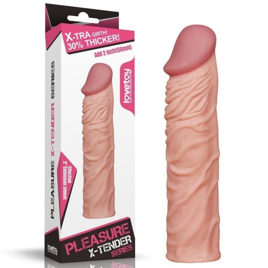 Lovetoy Pleasure X-Tender Realistik Penis Kılıfı LV1052F