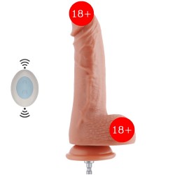 Hismith Premium Sex Machine 8 İnc Natural Doku Titreşimli Realistik Penis