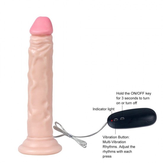 Dildo Series Naturo 18.5 cm Titreşimli Realistik Penis XS-WBC10024