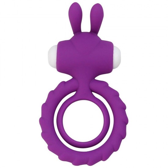 Nuo Clitoral Rabbit Klitoral Titreşimli Penis Halkası-Purple