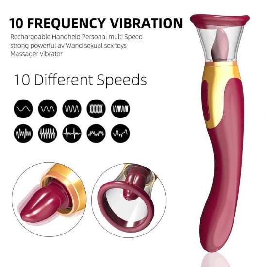 Luxury Tongue Vibe 2 İn 1 G-Spot ve Dil Vibratör