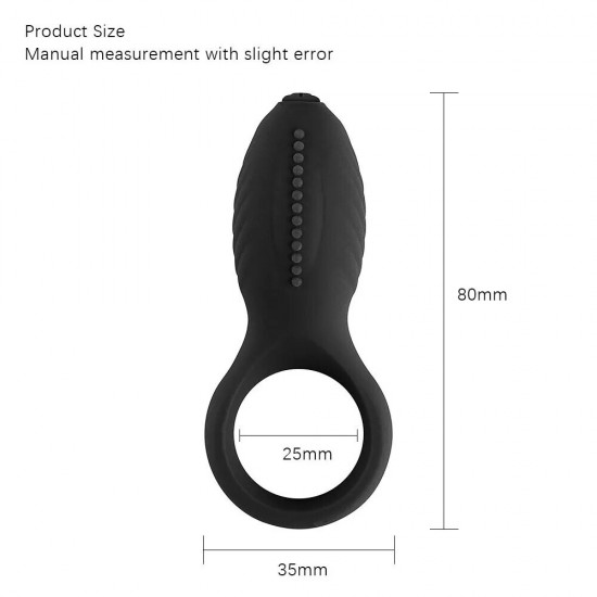 Man Nuo Vibrating Cock Ring Titreşimli Klitoral Penis Halkası-Purple