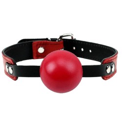 Fetish Fantasy Series Gag Ball Luxury Mouth Deri Ağız Topu-Kırmızı