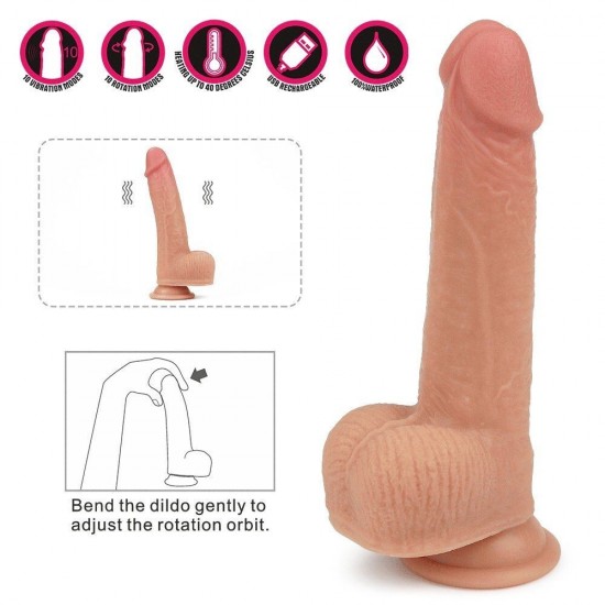 Lovetoy Anthony Dual Layered Silicone Dildo Dönebilen Realistik Penis LV4032