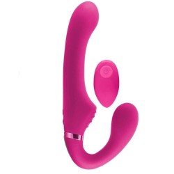 Ns Novelties ShiShi Midnight Rider Uzaktan Kumanda Strapless Strap-On-Pink