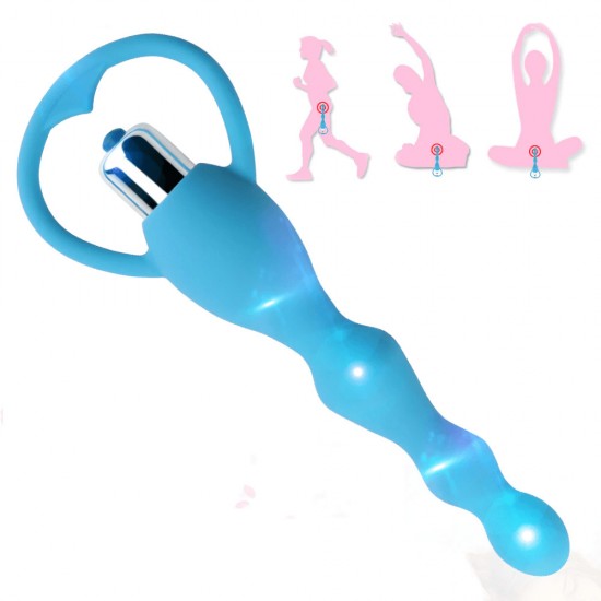 Anal Fantasy Beaded Tek Mod Boncuk Anal Vibratör-Blue