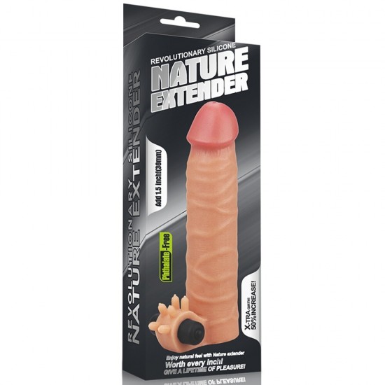 Lovetoy Nature Extender Natural Et Doku Titreşimli Penis Kılıfı LV414100