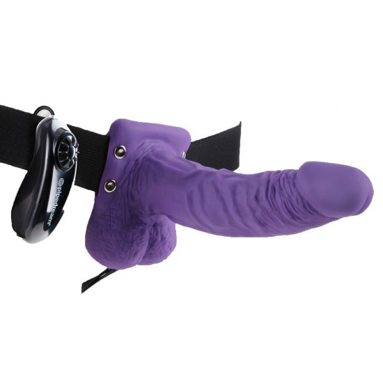 Pipedream Fetish Fantasy Series 7 Inch Vibrating Hollow Strap-On With Balls