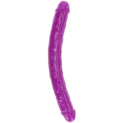 Doc Johnson Crystal Jellies Jr. Double Dong Dildo Purple Jel Doku 44.5 cm Penis