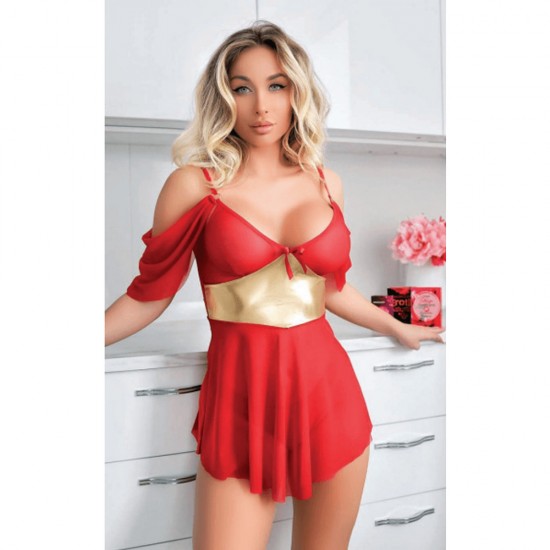 Fantasy Wear Lingerie Kırmızı Seksi Gecelik