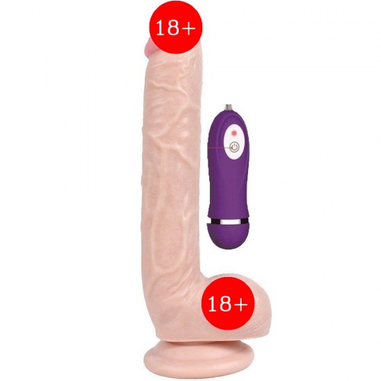 Shequ Optimus 28 Cm 10 Modlu Titreşimli Realistik Penis