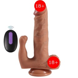 Shequ Dildo Series Brody Sallama Modlu Dual Titreşimli Realistik Penis 21.5 cm SQ-WBC10035-V