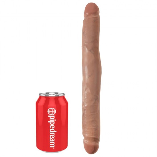 Pipedream King Cock 12'' Slim Double Dildo Caramel Çift Taraflı Penis