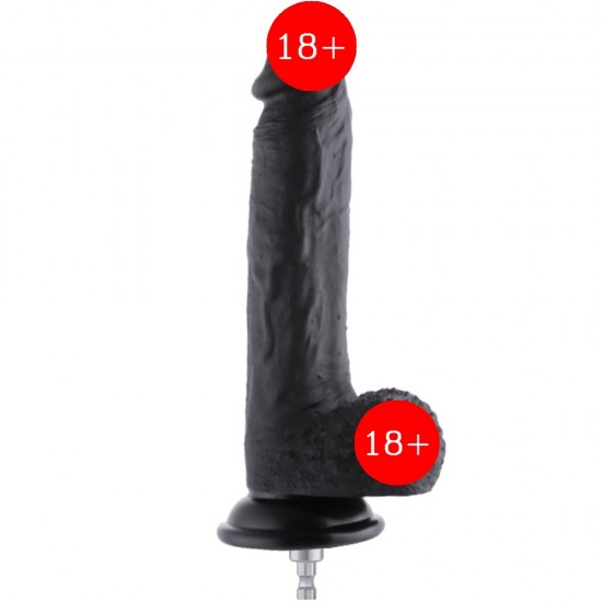 Hismith Premium Sex Machine 8 İnc Natural Doku Realistik Penis-Black