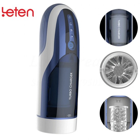 Leten Automatic Rotation Telescopic 4D Vagina Male Masturbator