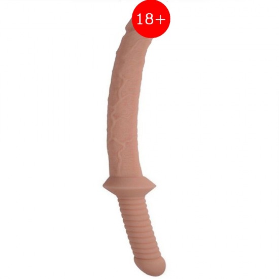 Xise Dildo Great Sword Double Çift Taraflı Realistik Penis 32.5 cm XS-WBC10058-G