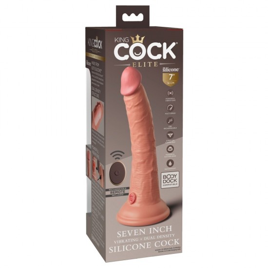 Pipedream King Cock Elite 7 İnch Vibrating Dual Density Titreşimli Penis