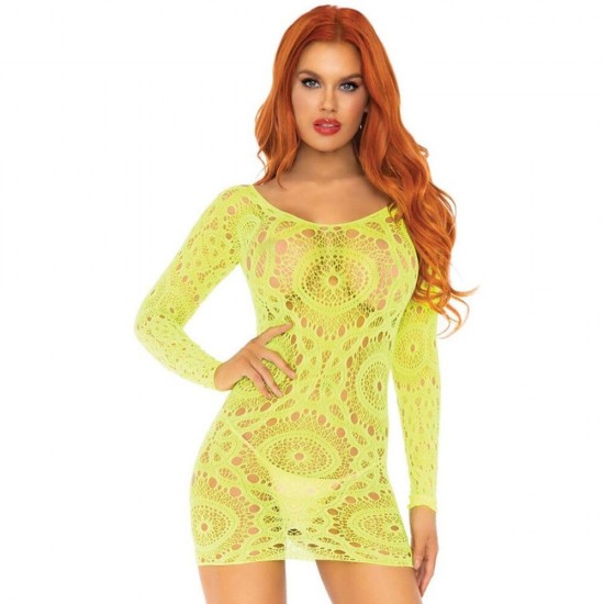 Fantasy Wear Crochet Mini Dress SeksiVücut Çorabı