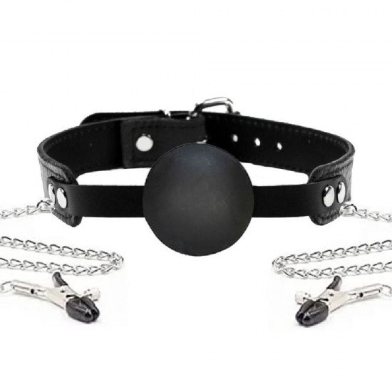 Pipedream Fetish Fantasy Extreme Deluxe Ball Gag and Nipple Clamps Göğüs Klipsi