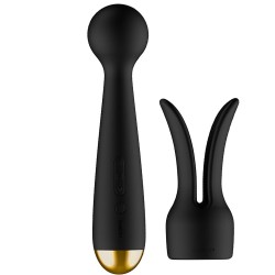 Svakom Emma Neo Interactive App Enabled Warming Wand Vibrator With Rabbit Ears