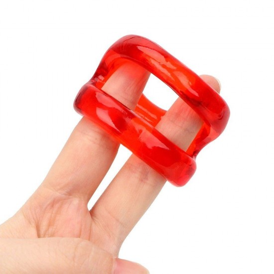 Easy Realese Duo Silicone Cock Ring Penis Halkası-Red