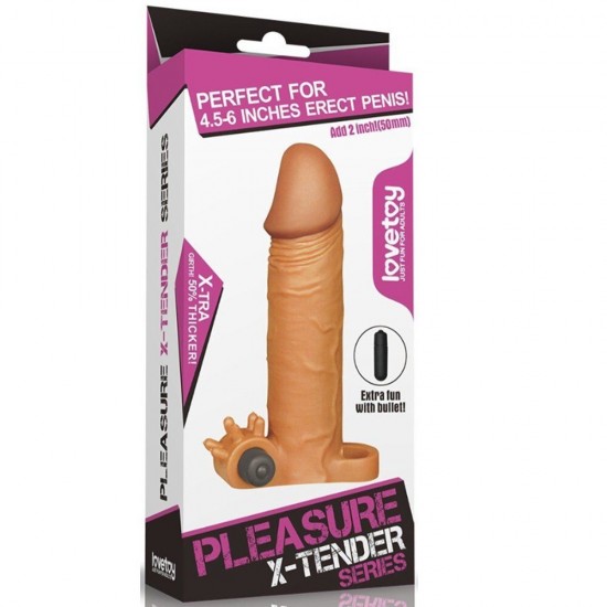 Lovetoy Pleasure X-Tender Vibrating Sleeve Titreşimli Penis Kılıfı LV1062B