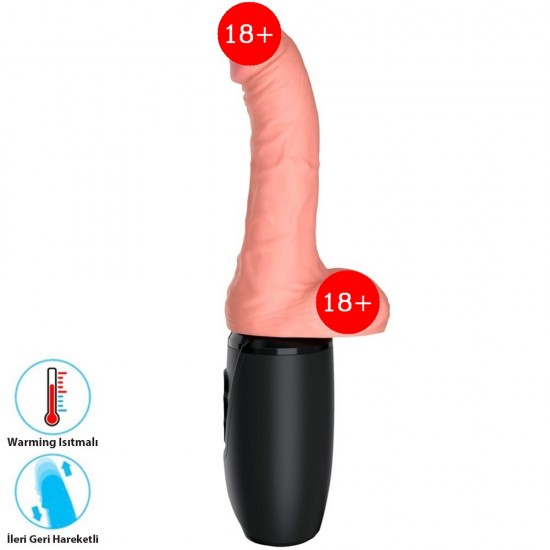 Pipedream King Cock Plus Triple Threat 6.5 Inch Isıtmalı ve İleri Geri Hareketli Penis