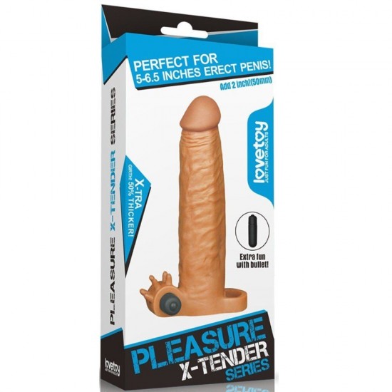 Lovetoy Pleasure X-Tender Vibrating Sleeve Titreşimli Penis Kılıfı LV1064B