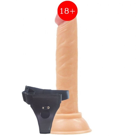 Strap-On Series Jelly 14.5 cm Anal ve Vajinal Belden Bağlamalı Realistik Penis