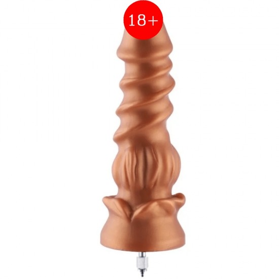 Hismith Sex Machine Dildo KlicLok Flower Gold Medium 23 cm