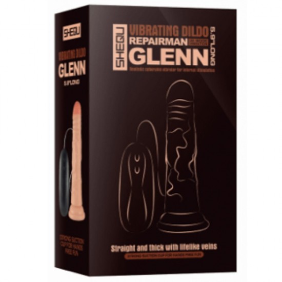 Shequ Glenn 16.5 cm Strapon Kemerli Titreşimli Realistik Penis