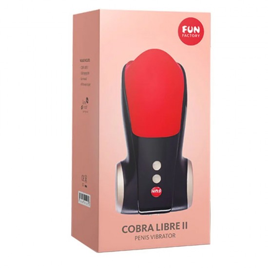 Fun Factory Cobra Libre II Head of Penis Stimulator Zwart Rood Masturbator