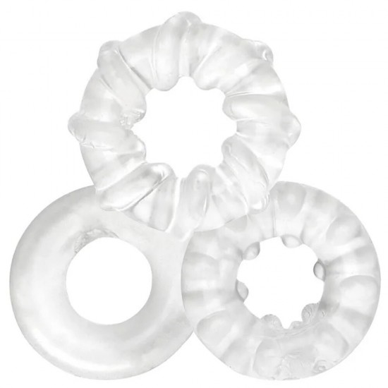 Shequ Silicone Cock Ring 3 Pcs. Penis Halkası Seti