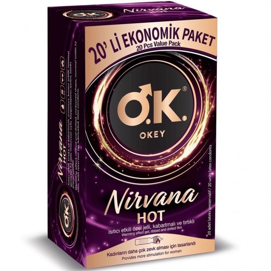 Okey Nirvana Hot 20'li Eko Paket Prezervatif Kondom