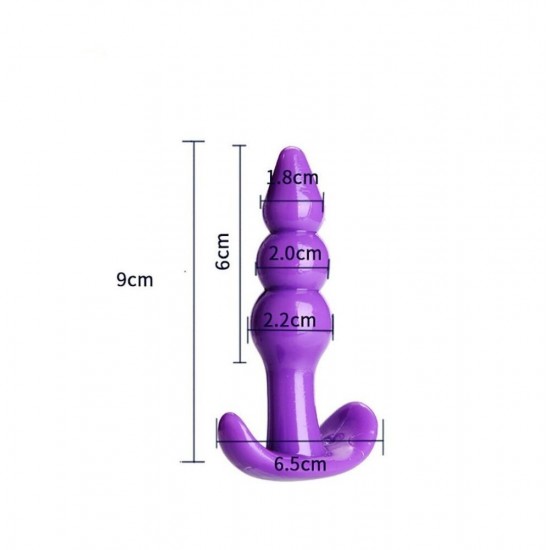 Ribbled Anal Play Silicone Jelly Butt Plug