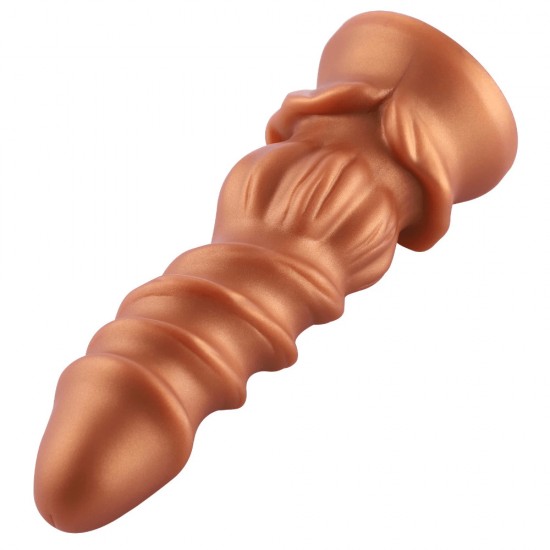 Hismith Sex Machine Dildo KlicLok Flower Gold Medium 23 cm