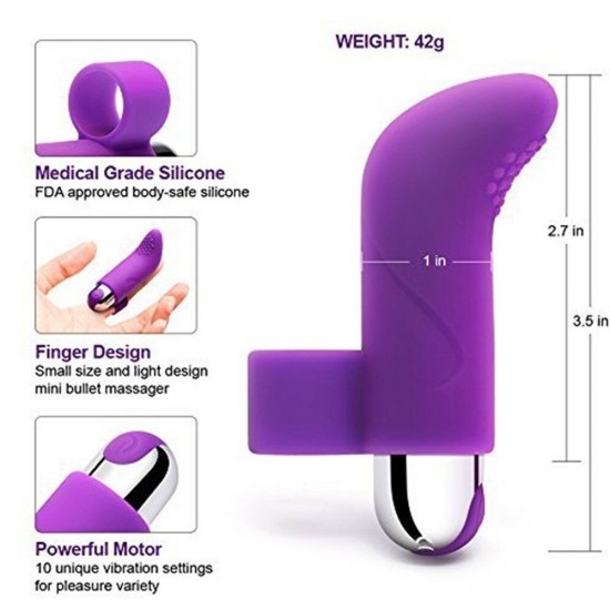 Finger Vibe Çift Yönlü Usb Şarjlı Parmak Vibratör