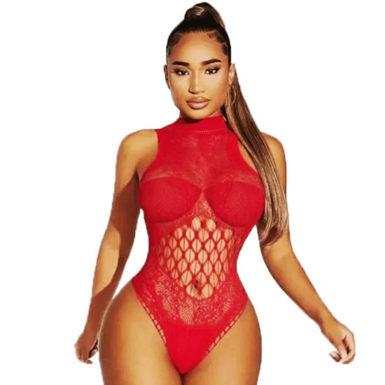 Fantasy Wear Seksi Kırmızı Vücut Çorabı