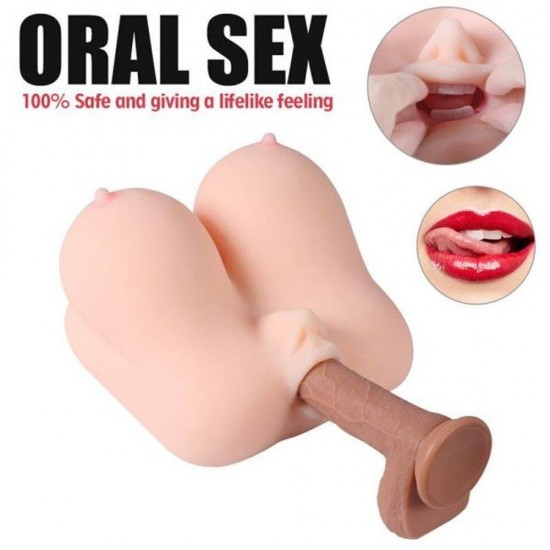 Shequ Elegant Oral ve Vajinal Göğüslü Vajina Masturbator SQ-MA50025