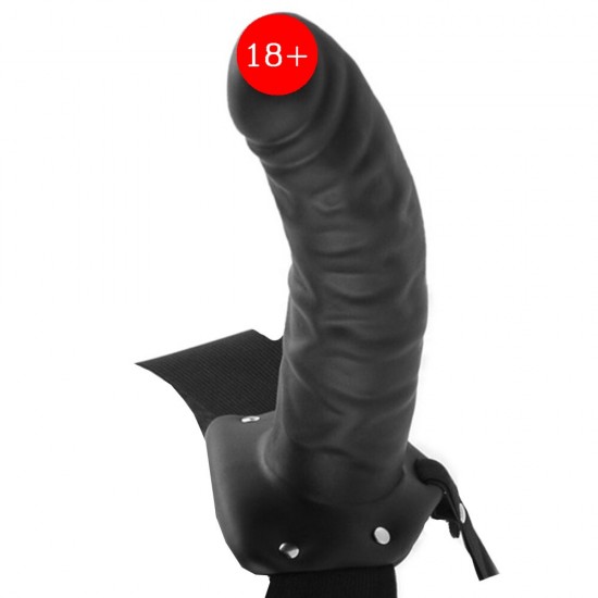 Pipedream Fetish Fantasy Series 8 İnch Hollow Strap-On Black