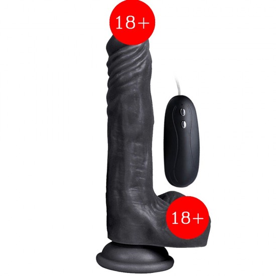 Xise Yuan Vibrating Dildo Black 21 cm Titreşimli Realistik Penis XS-WBC10030-V